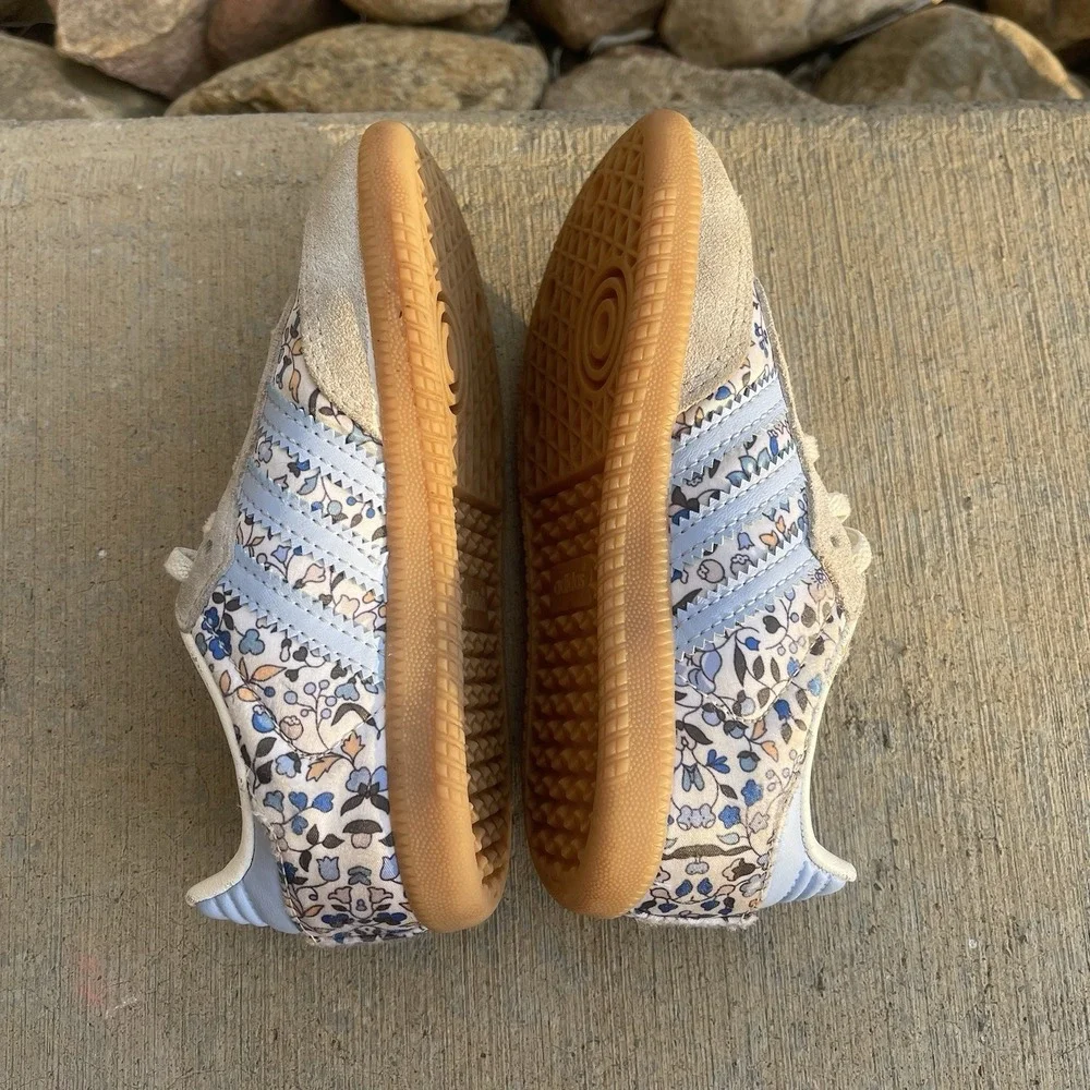 Adidas x Liberty of London Samba OG Girls Sneakers Blue Floral 9 Kids Collab